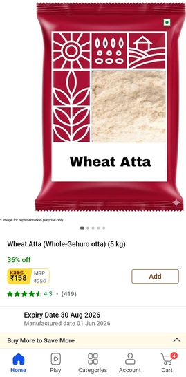 Whole wheat Atta (5kg)