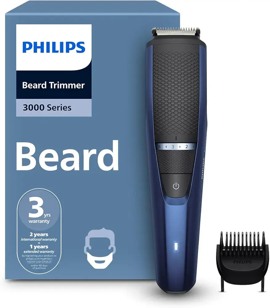 Philips India's No.1 Men's Trimmer* | Lift & Trim Technology | Skin Friendly Beard Trimmer for Men | Effortless Styling | Self-Sharpening Blades | 60 mins runtime | 3 yrs warranty* | BT3325