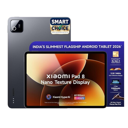 XIAOMI Pad 8 Nano Texture Display [Smartchoice] Flagship Snapdragon 8s Gen 4 |11.2" 3.2K | 12GB, 256GB | Anti-Reflective | Ultra Slim Metal Design | 9200mAh Battery HyperAI | Wi-Fi 7