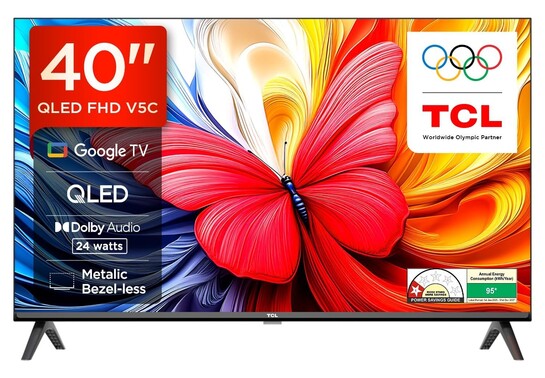 TCL 101 cms (40 inches) Full HD Smart QLED Google TV | Dolby Audio 24 watts | Ai Clarity | Metallic Bezel-Less