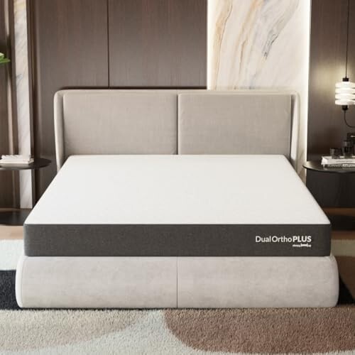 SleepyHug Ortho Dual Comfort Plus Mattress | 4-Inch Reversible Design | 78x60x4 Inch (Queen, Grey) | 7-Year Warranty