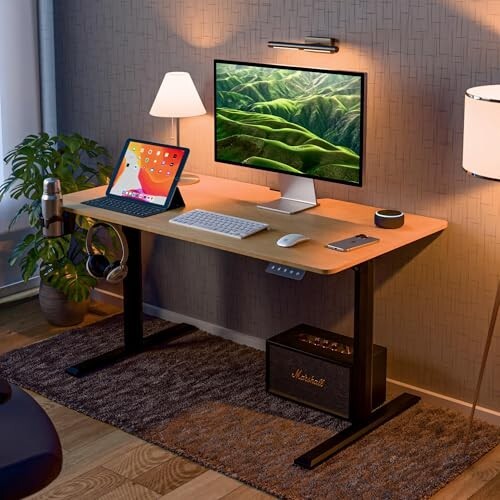 [HDFC CC EMI] Green Soul Imperium Height Adjustable Ergonomic Office Desk, 1100×600mm