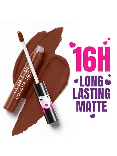 Buy ELLE 18 Lit Lip Matte Finish Long Lasting Smudgeproof Lip Colour 5.6ml Nutty Latte - Lipstick for Women 15734110 | Myntra