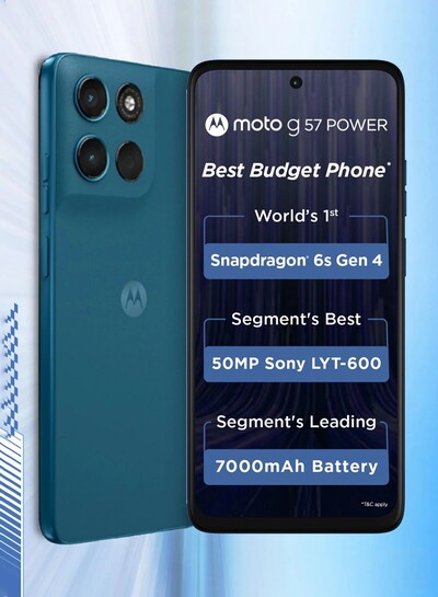 MOTOROLA g57 power 5G Snapdragon (Pantone Corsair, 128 GB) (8 GB RAM