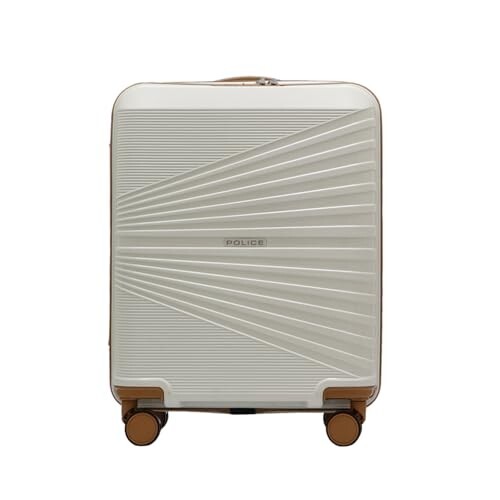 Police Origine Cabin Trolley | 65L Capacity TSA Lock 8 Smooth 360° Spinner Wheels Telescopic Handle PP Hard Shell
