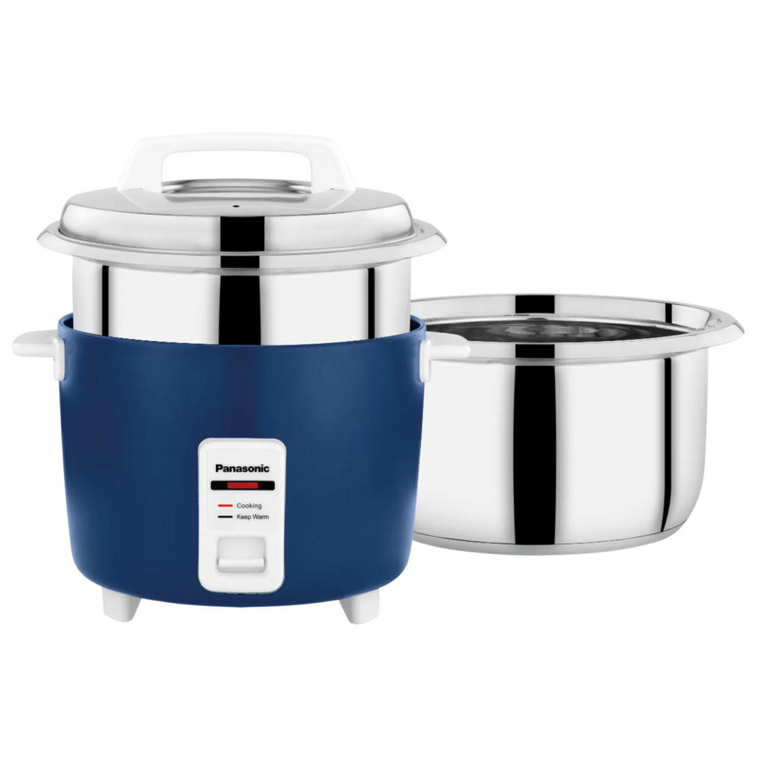 Panasonic Steel XS 1.8 Litre Electric Rice Cooker with Keep Warm Function (Midnight Blue)