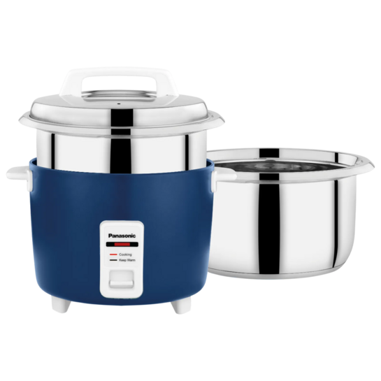 Panasonic Steel XS 1.8 Litre Electric Rice Cooker with Keep Warm Function (Midnight Blue)