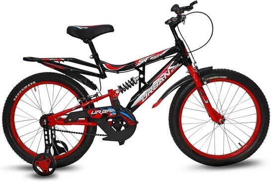 URBANSTAR 20T Suspension Model (85% Assembled) Kids Road (Single Speed - Black/RED) 20 T Roadster Cycle