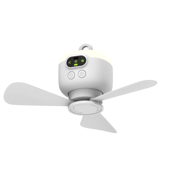 10.6 Inch Portable Camping Fan with Light, 8000mAh Rechargeable Tent Fan | Battery Operated Ceiling Fan with Remote Control and Hanging Hook,Detachable Fan Blade,for Tent Canopy RV Porch Bedroom