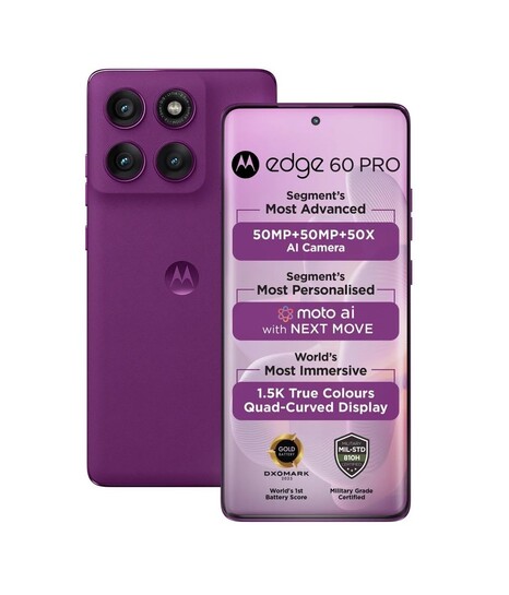 MOTOROLA Edge 60 Pro (Pantone Sparkling Grape, 256 GB) (12 GB RAM)