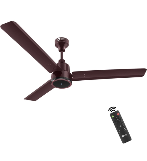 Orient Electric 1200 mm Zeno BLDC | BLDC energy saving ceiling fan with Remote |BEE 5-star rated | Saves up to 50% on electricity bills | 3-year warranty by Orient | Brown, pack of 1