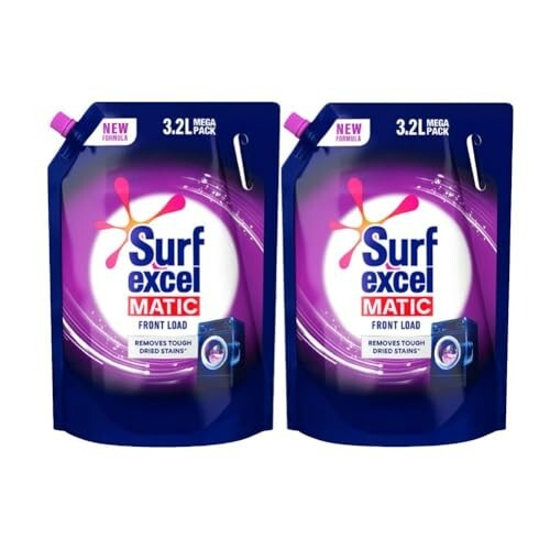 Surf Excel Matic Front Load Liquid Detergent 3.2*2 L (6.4 L) Refill- (₹129.53 / l)