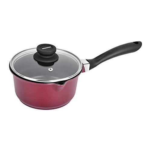 Bergner Scarlett Cast Aluminium Non-Stick Saucepan with Glass Lid [Apply coupon]