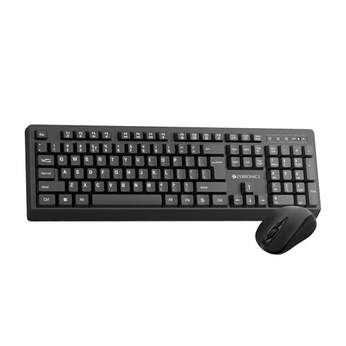 Zebronics Wireless Keyboard & Mouse Combo, 104 UV-Coated Keys