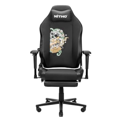 NiTHO FORGE Gaming Office Chair | Ergonomic Reclining Computer Desk Chair with Magnetic Headrest, Foldable Footrest, Adjustable Lumbar Support