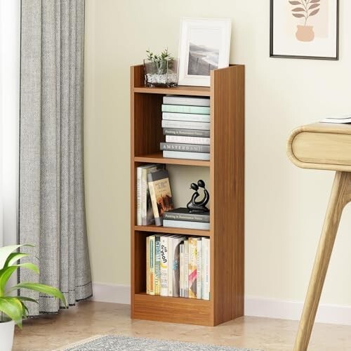 Lukzer 3 Layer Engineered Wood Multipurpose Rack Bookshelf 