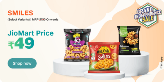 Smiles 415 g at ₹49 in Jiomart