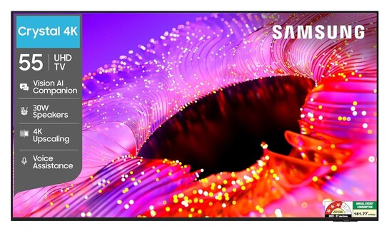 Samsung 55 inches Crystal UHD 4K Smart TV