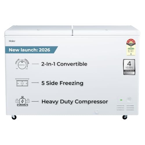 Haier 439L 5-Star Convertible Double Door Deep Freezer