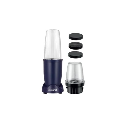Greenchef Nutri Smash Food Blender| Stainless Steel blades| Anti Slip Base| 400 Watts Power| 2 jars with 3 lids