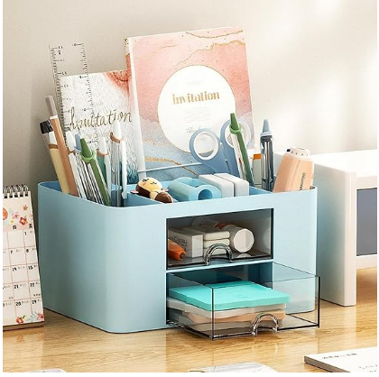 Storescent Multi-functional Desk Organiser with 5 Compartments & 2 Drawers