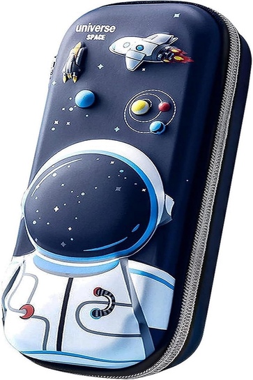 Okean 3D Astronaut Theme Pencil Case | Large Capacity | EVA Material | Students Kids | Multicolor