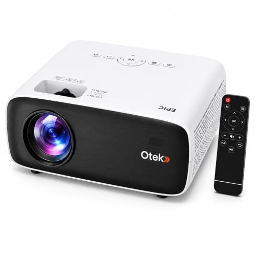 Epic Native Full HD 1080P Projector for Office & Classroom, 4K Support, 6000 Lumens, Bluetooth 5.3, Dual HDMI USB, 210 Inch Display, Wired Non-Smart