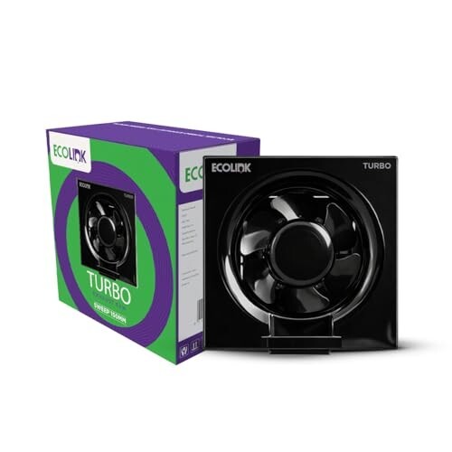 EcoLink TURBO 150mm Exhaust Fan | High-Speed, Powerful Air Suction Black | Pack of 1