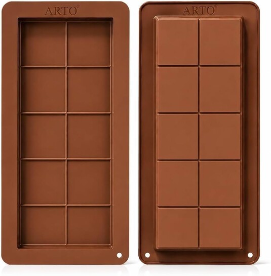 ARTO Non-Stick Silicone Kunafa Bar Mold - Food Grade Deep Mold for Dubai Chocolate, Pistachio Bars & Candy - Perfect for Milk Chocolate Treats - Easy Release & Dishwasher Safe. (2)