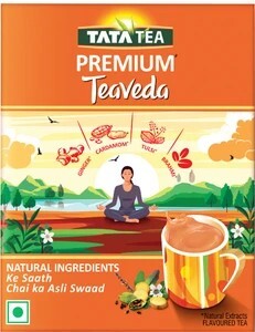 Tata Tea Premium Teaveda Tulsi, Cardamom, Ginger Black Tea Box (location specific