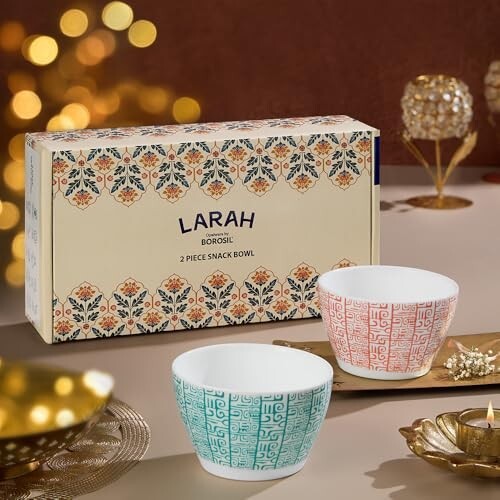 Larah by BOROSIL Opalware Bowl | Microwave & Dishwasher Safe Dinner Bowls