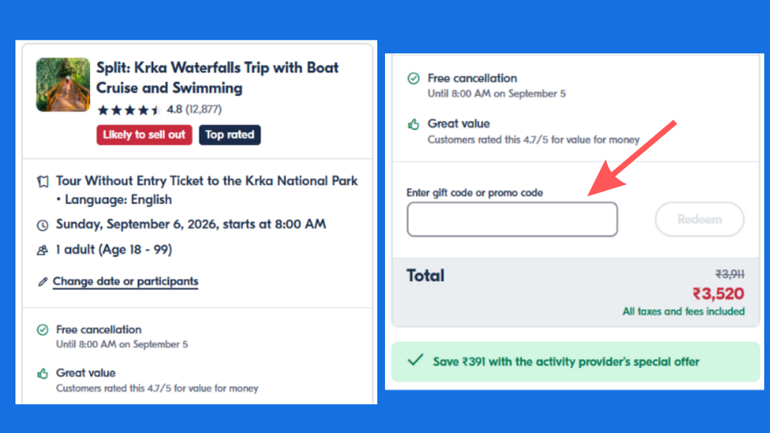 Apply GetYourGuide Promo Code