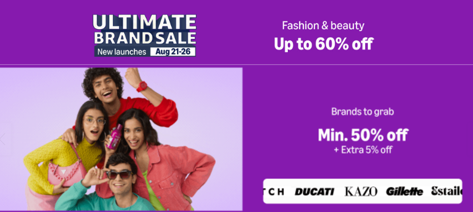 Amazon Ultimate Brand Sale in India 2026 [ 21st to 26th August ]