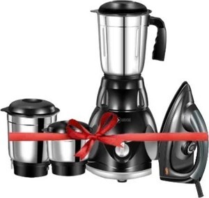 Havok 750 W Mixer Grinder (1100 W Dry Iron Combo | 3 Jars | Black...more