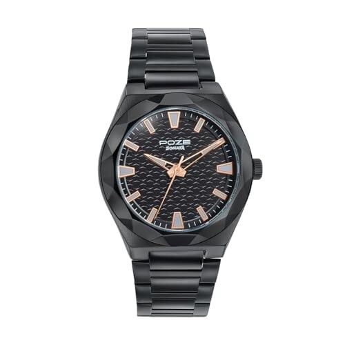 Sonata Poze 9 with Quartz Analog with Sheet Metal Strap Watch for Men