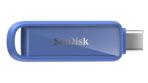 SanDisk Phone Drive with USB-C, 1TB, Upto 150 MB/s, Maritime Blue, 2Y Warranty, Automatic Backup Using SMZ, Works with iPhone 15 & iPhone 16 Series