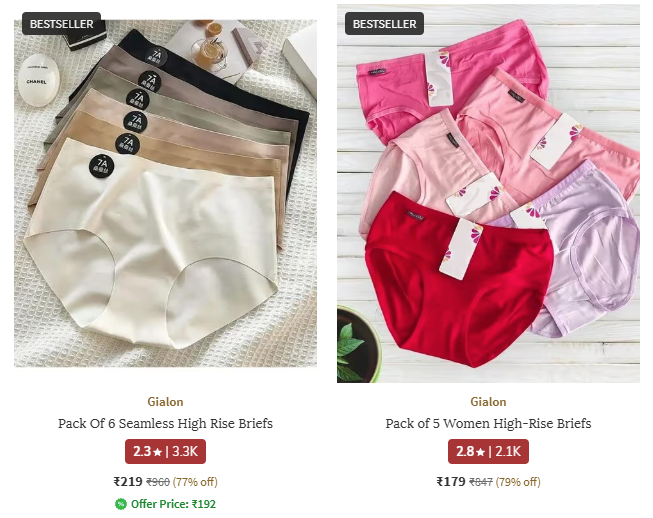 Clovia & Zivame Clothing under ₹299 