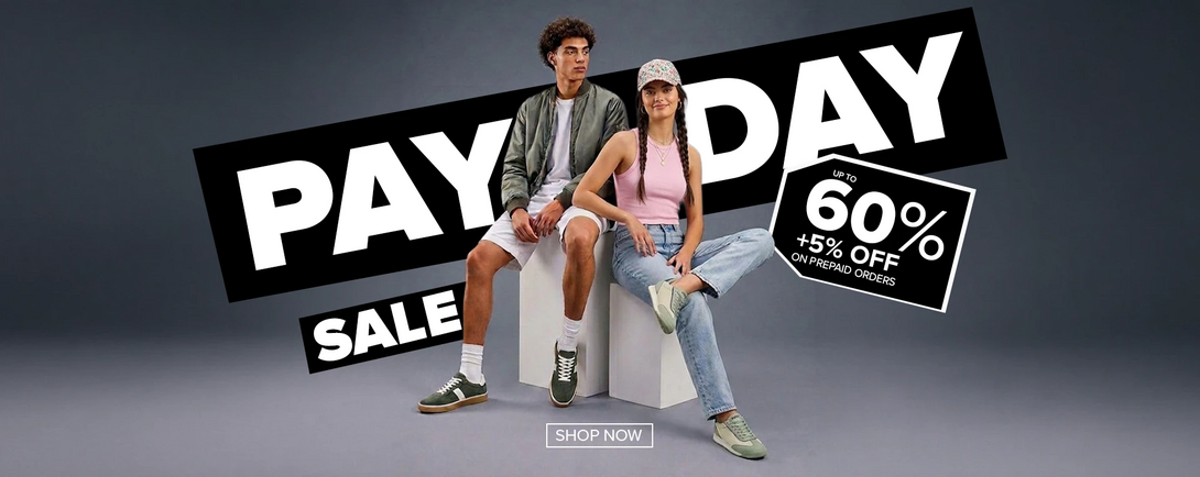 Pay Day SALE | Upto 60% Off + Extra 5% off on prepaid orders 
