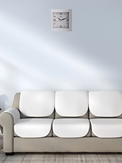 Ajanta White Contemporary Square Wall Clock - &  more Clocks 
