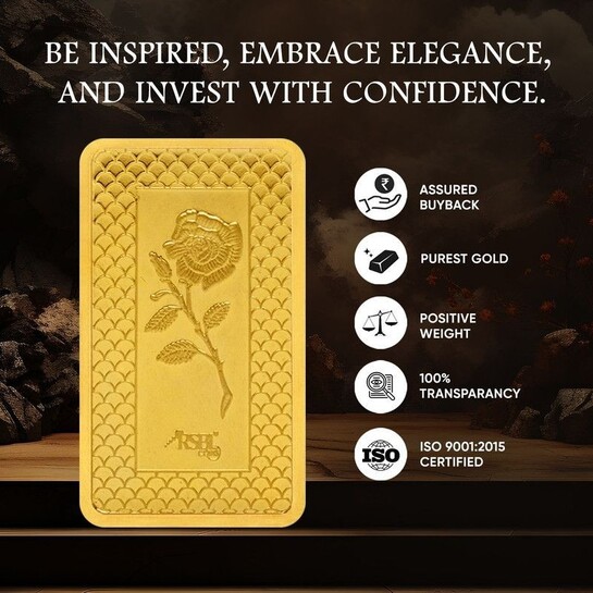 RSBL-9995A 24 (999) K 5 g Yellow Gold Bar @15542 per gram