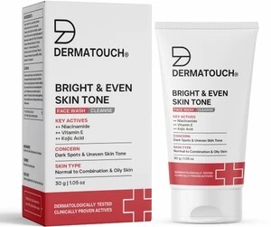 DERMATOUCH Bright & Even Tone  with Niacinamide, Vitamin E and Kojic Acid Men & Women All Skin Types Face Wash