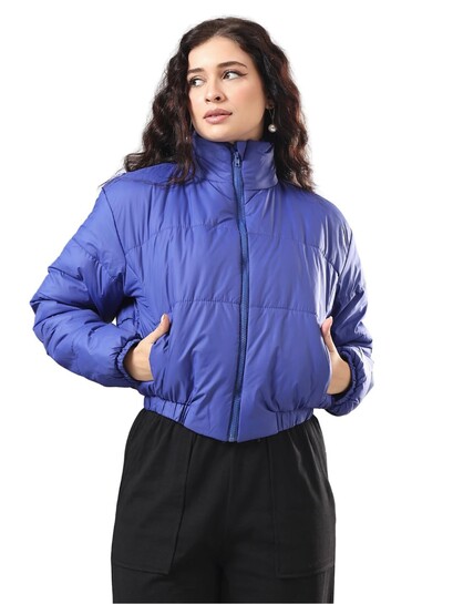 KOTTY Women Nylon Full Sleeve Solid Standard Length Puffer Jacket