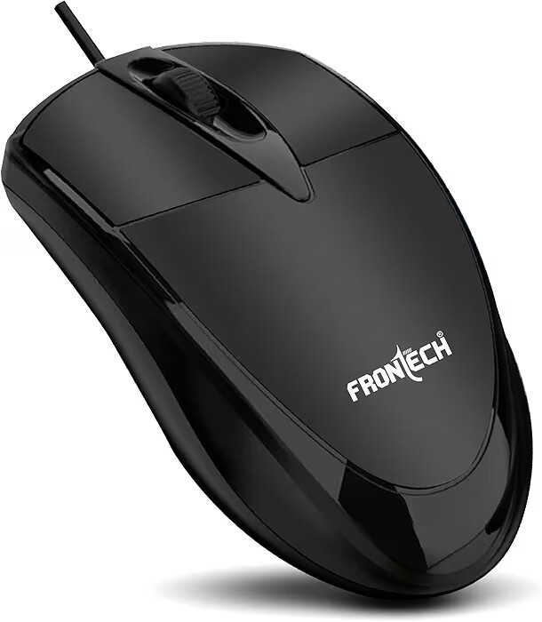 FRONTECH Power Wired USB Mouse, 3-Button, 1000 DPI Optical Sensor