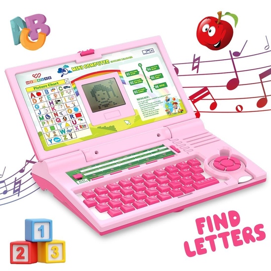 Wembley Educational Laptop for Kids | Alphabet Numbers Music Games | Age 2-5 Years | Multicolour