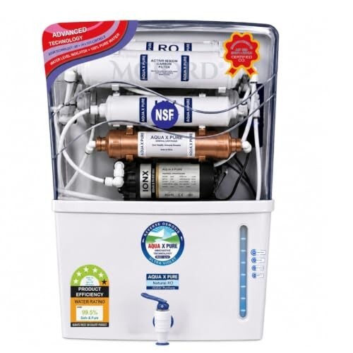 Aqua X pure® Originial Grand Plus Smart RO Water Purifier for home | RO+UV+UF+ORC Copper & Zinc Technology | High TDS Membrane |12-Stage Filteration | 20 LPH | 1 Year Warranty.