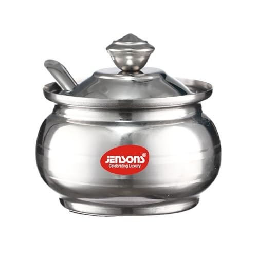 JENSONS 250ml Stainless Steel Ghee Pot 🥄 | With Lid & Spoon