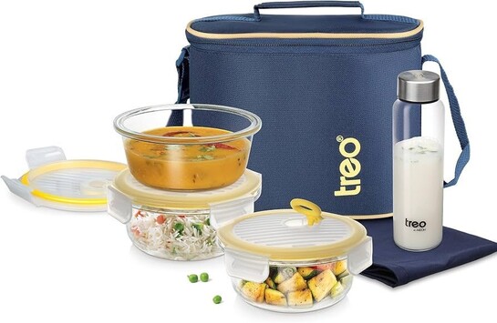 Treo By Milton All Fresh Borosilicate Glass Round Tiffin 