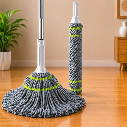 Microfiber Twist Mop with Long Handle | Super Absorbent Floor Cleaning Mop