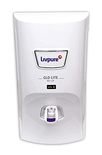 Livpure Glo Lite RO+UF+Carbon Filter- 7 L Storage, Water Purifier for Home, Suitable for Borewell, Tanker, Municipal Water (White)