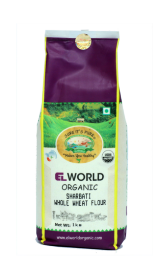 Elworld Agro & Organic Food Products Whole Sharbati Wheat Flour 1Kg